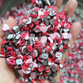 1KG DIY Craft Slime Supplies Valentine Polymer Sprinkles Slices Red Lip Stick Love Letter Heart Mix Polymer Clay Sprinkles