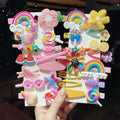 Wholesale Fancy Korea Summer Cartoon Fruit Acrylic 14Pcs Set Kids Hair Pin Headdress Girl Hair Accessories Cute Baby Hair Clip