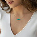 Zooying Handmade Dainty 14k Gold Chain Vintage Turquoise Beaded Genuine Gemstone Choker Necklace for Women