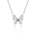 Custom Butterfly Pendant R.GEM Women's 925 Sterling Silver 0.5ct Moissanite Diamond Collarbone Necklace Best Price Jewelry