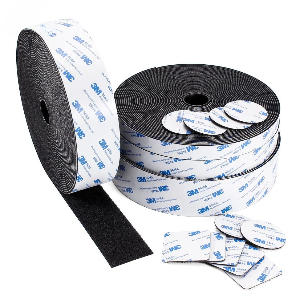 100% Nylon Fastener Hook and Loop Velcroes Strip Nylon Fabrics Adhesive Velcroes Self-adhesive Hook and Loop Tape Roll