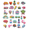 Hot Sale Shoes Accessories Summer Pink Girl Powered Skating DIY PVC Rubber Shoe Decor Charm 3D Kids Clog Shoes Buckle Decoration