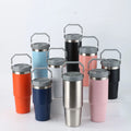 Modern 304 Stainless Steel Thermos Cup Large 30oz Portable Sports Pot Handle 8L Capacity Car Cup Travel Vacuum Bottle Design