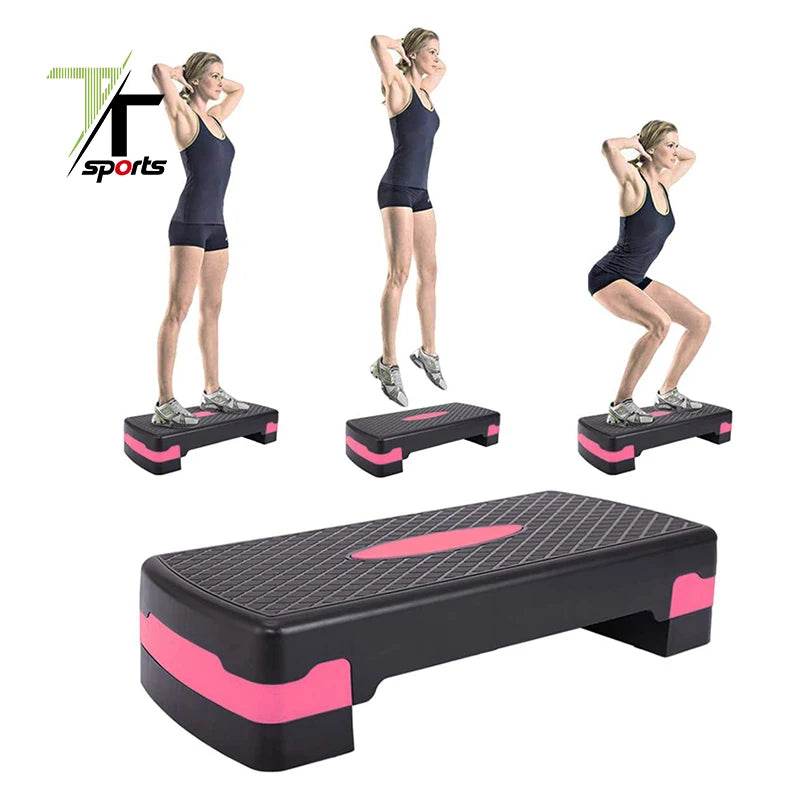 TTSPORTS  Fitness Equipment Steppers 3 Levels Adjustable Aerobic Step Gym Platform Aerobic Stepper
