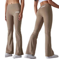 PASUXI OEM High-Waist Flare Sports Pants for Women Solid Color Yoga Leggings with Butt Lifting Feature