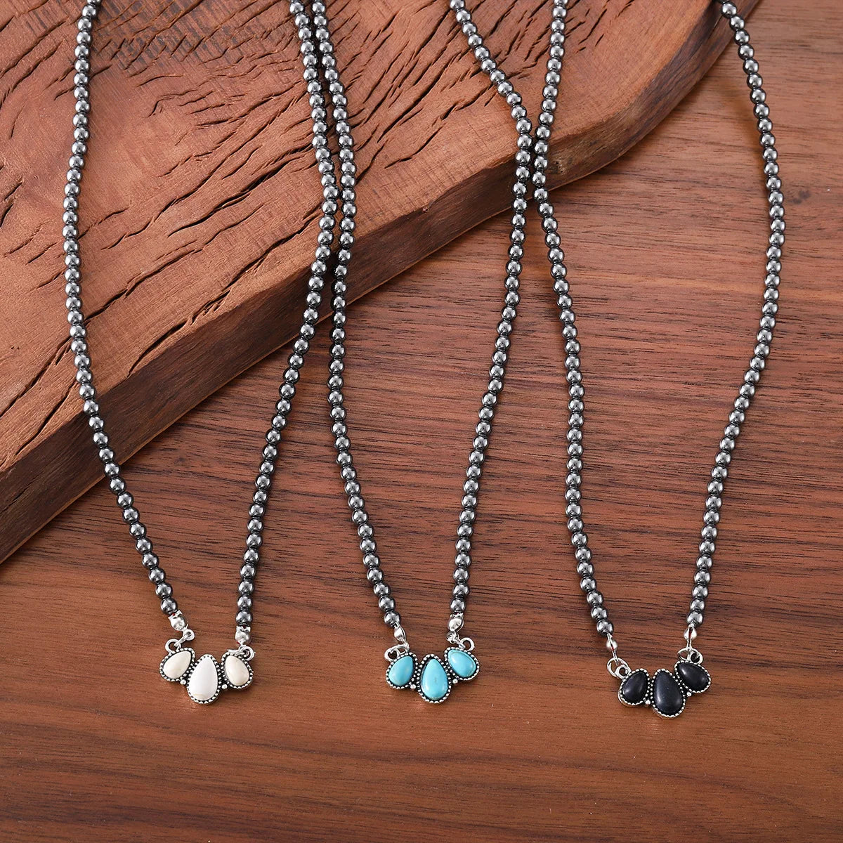 Navajo Pearl and Turquoise Stone Beaded Necklace-NL100078