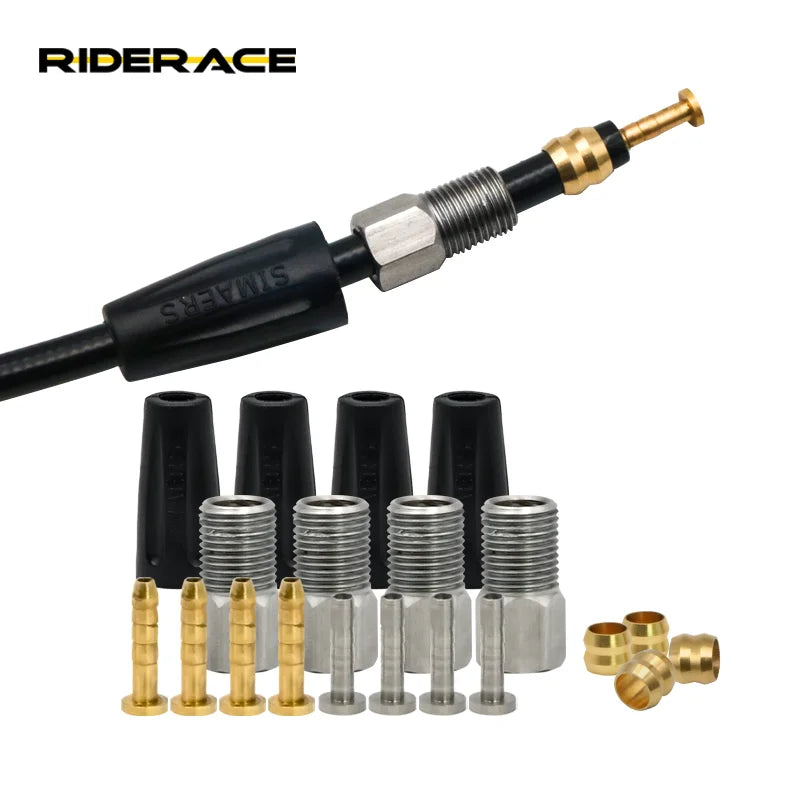 RIDERACE  Bicycle Tubing Pipe Oil Hydraulic Disc Hose Pressing Ring T Brake for Olive Bh90 /Bh59 Bike Oil Needle Olive Head Suit