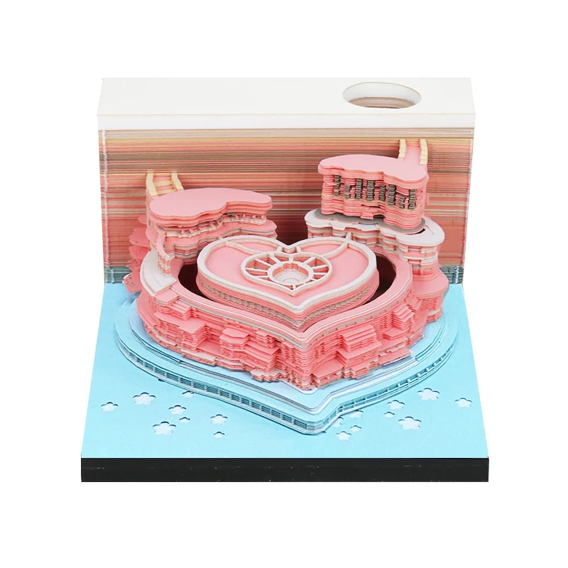 New Arrivals Pink Aesthetic Girl Gift Memo Pad Customized 3D Memo Pad Tanabata Gift Engagement