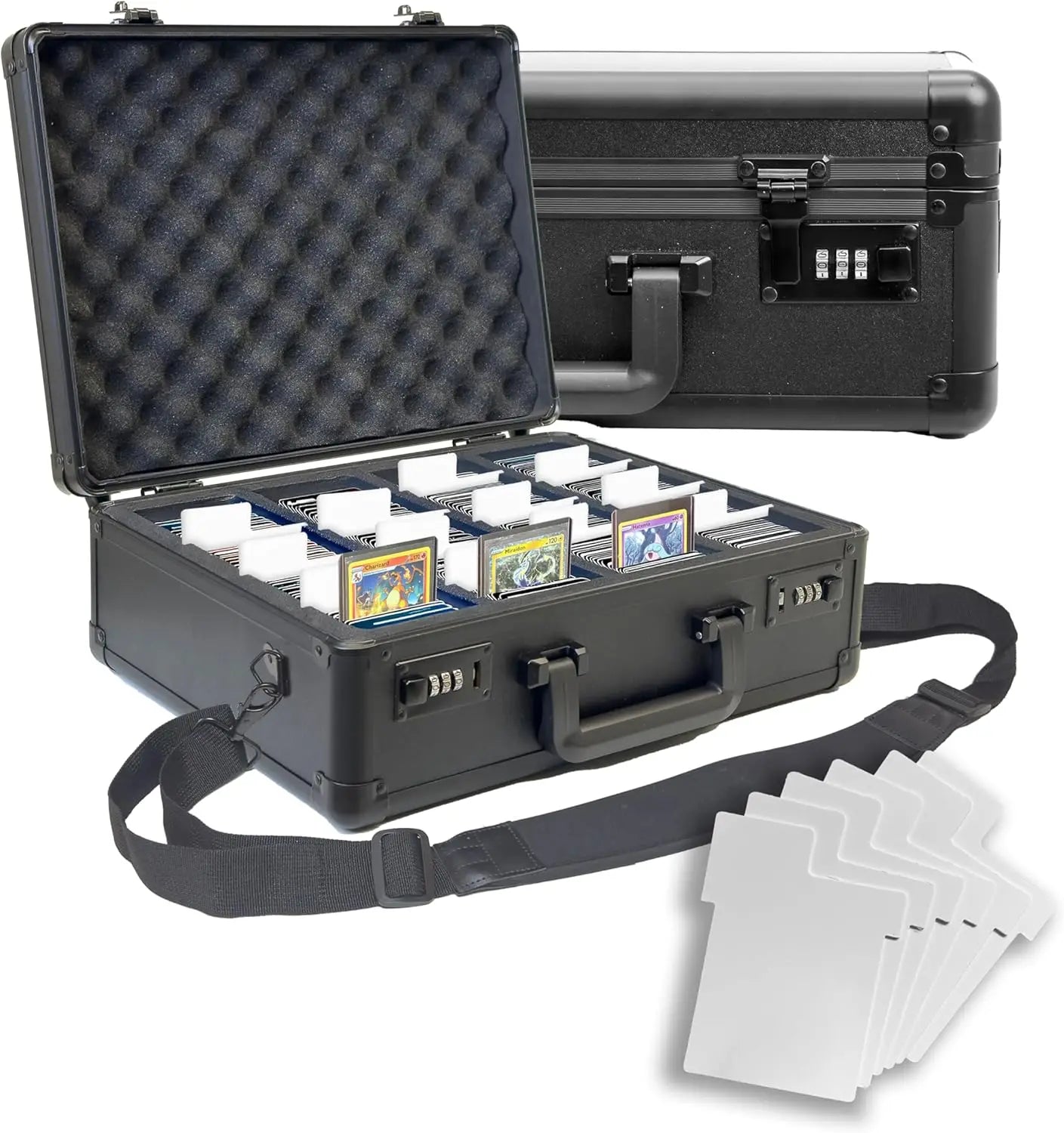 Portable & Durable 4-Row Sports Trading Card Storage Case Top Loaders for Efficient Card Organization Simple Style