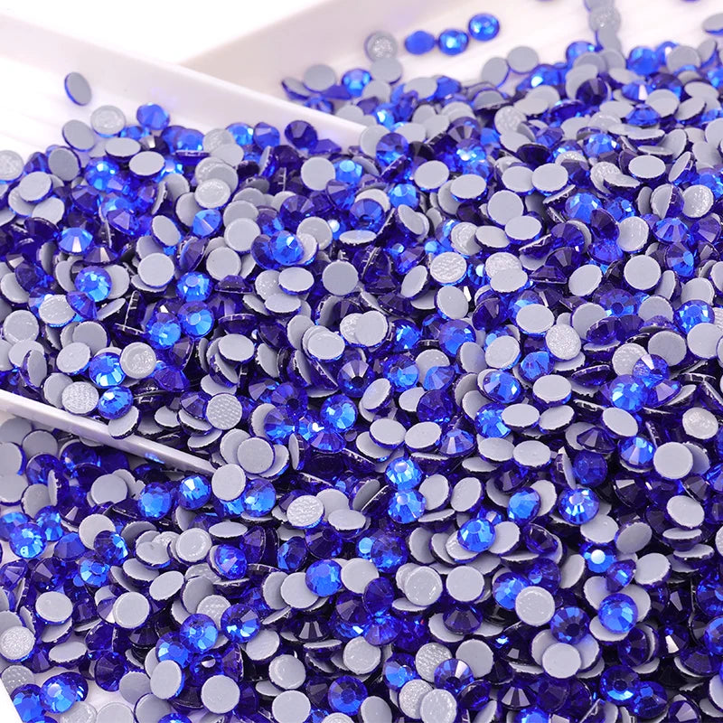 Wholesale CJ Crystal Loose Round Flat Back Rhinestones High Quality Ss4 Ss6 Ss8 Hot-fix for Bags Shoes Garment