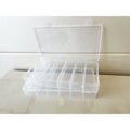 Half Transparent Nail Art PP Fixed 6 Grid Storage Box Jewelry Beads Gems False Tip Container Empty Nails Rhinestones Holder