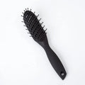 Excellent Quality Black Handle Nylon Curved Comb Plastic Paddle Detangling Hair Brush Vent Heatproof  Brush