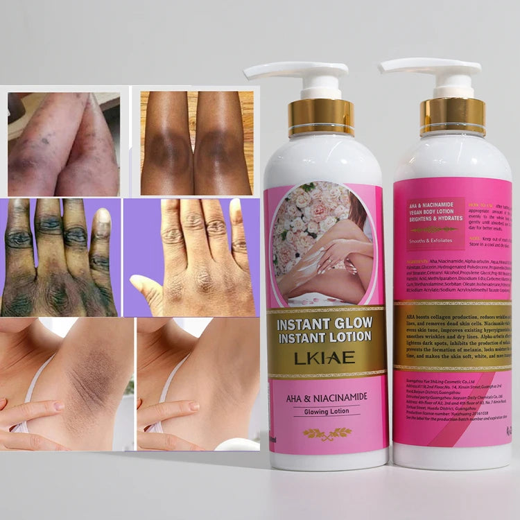 Rich Niacinamide Nourish Vegan Lightening Skin Whitening Shea Butter Body Lotion in 7-Day