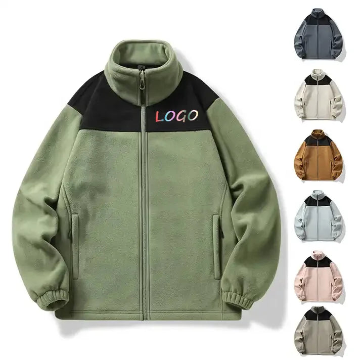 Soft Shell Winter Hiking Climbing Lining Jackets for Men and Women Polar Fleece Zip-up Custom Logo Sweat Jacket