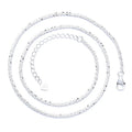 Adjustable 2.1mm 925 Sterling Silver Necklaces for Women Anniversary/Dating/Party Geometric Design Luxury Fashion Jewelry