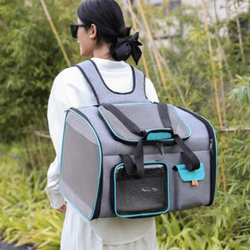 Large Space Hot Sale Portable Folding Pet Carrier Backpack Breathable Travel Pets Dog Cat Bag Backpack