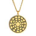 Magic Disc Seal of Solomon Protection From Evil Spirits Sacred Kabbalah Occult Goetia Talisman Stainless Steel Pendant Necklace