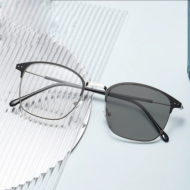 1925 Photogrey Anti Reflection Bezel Metal Eyewear Photogrey Anti-Blue Light and Photochromic Glasses