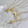 Stainless Steel 18K Gold Ocean Jewelry Cute Sea Life Animal Octopus Fishtail Whale Dolphin Necklace for Women Ladies