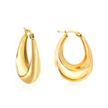 2022 New Product Personality No Collision Stainless Steel Gold Plated Fashion Round Earrings