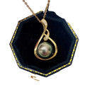 P867 10-11mm DIY Natural  Freshwater Pearl Charm Pendant Necklace Accessory 925 Sterling Silver Jewelry for Women Without Chain