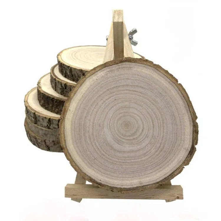 Natural Wood Slices Unfinished Wood Centerpiece Slice with Bark for Arts Painting Christmas Ornaments DIY Crafts