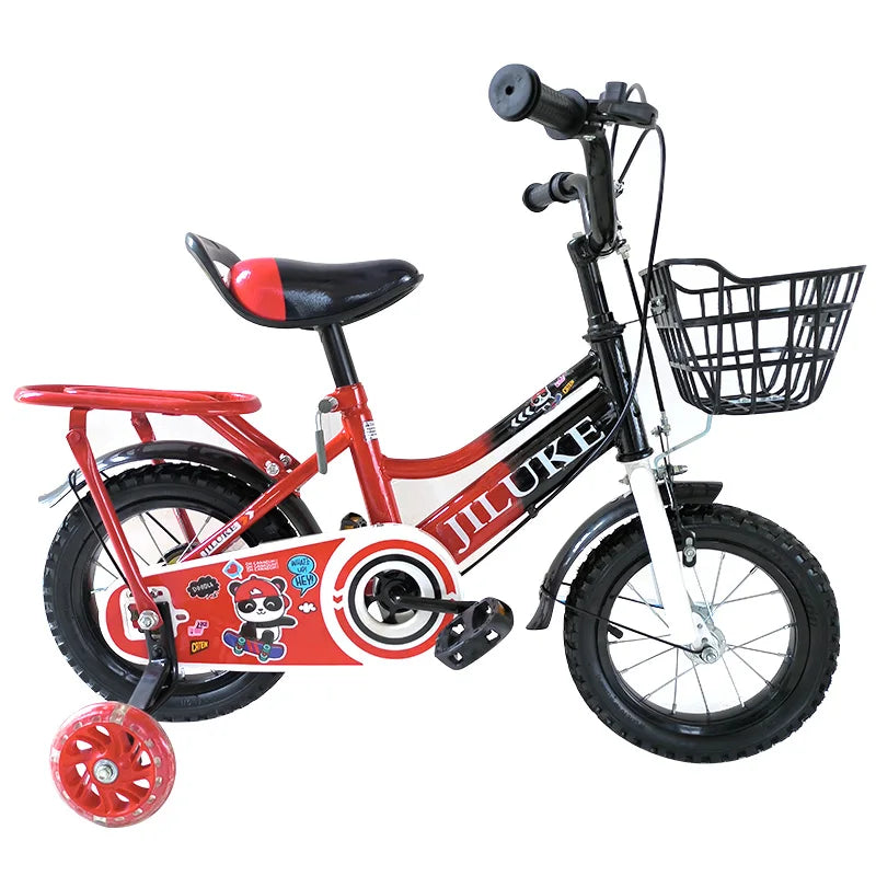 Hot Selling Children's Single Speed Bicycle 12\" 14\" 16\" 18\" Carbon Steel Frame Ordinary Pedal Training Wheels Brake Line