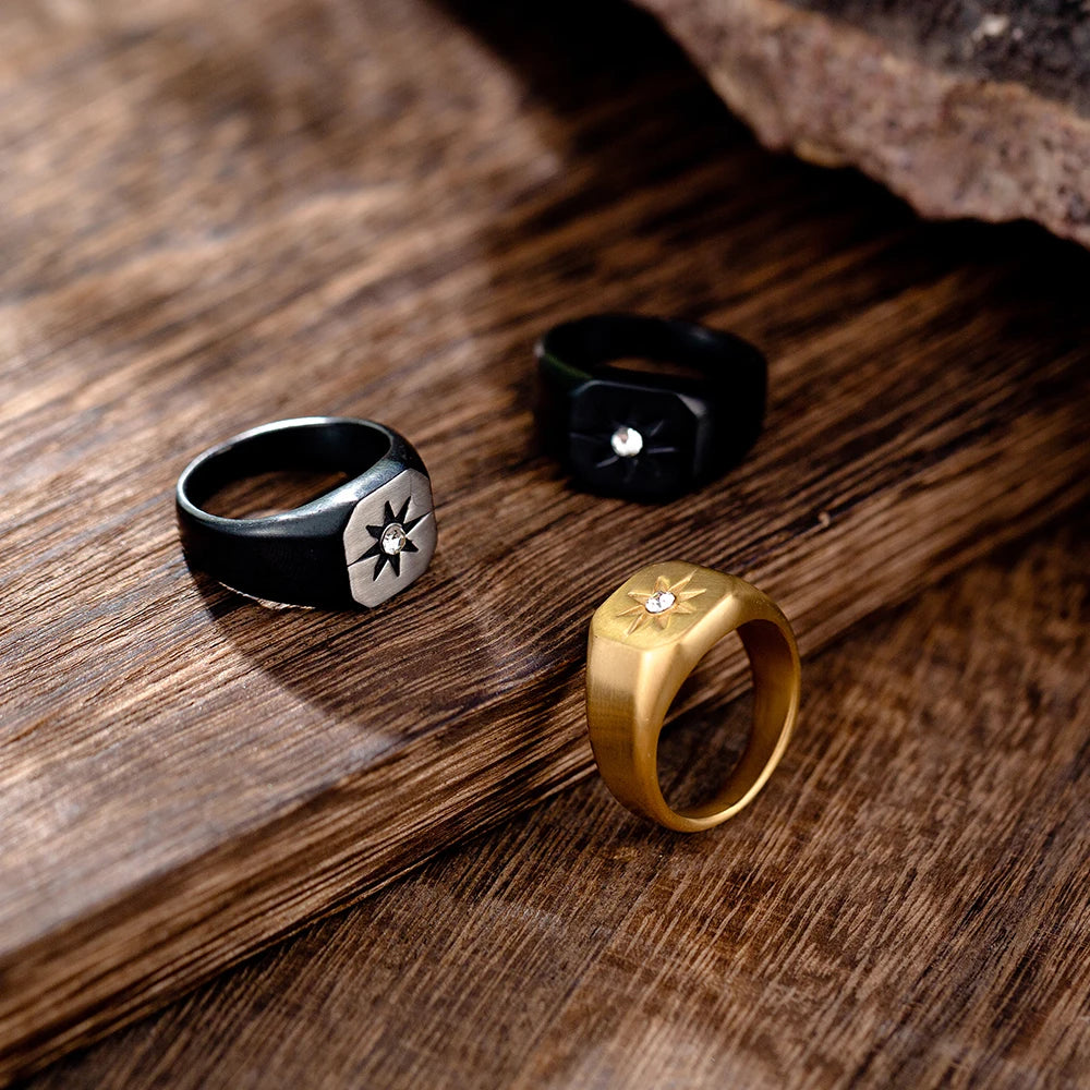 High-grade Custom 316L Stainless Steel Ring Fashion Men Rings Men's Hip Hop Men Rings