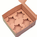 Bulk Corrugated Paper Hole Muffin Cup Cake Packaging Box Wholesale Custom Mini Cupcake Box