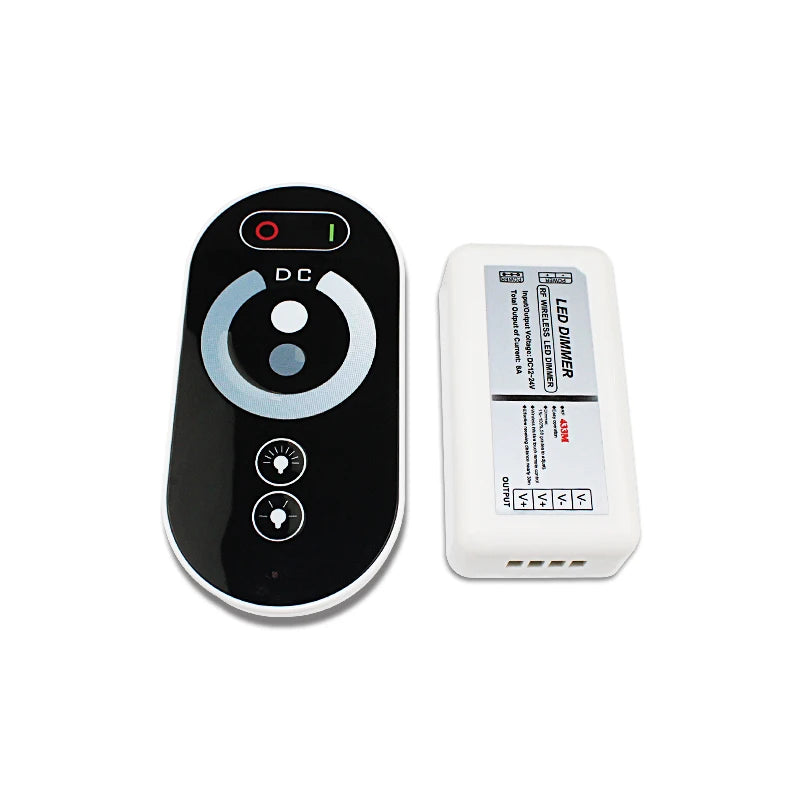 Dimmer Led Touch Controller 24V 12Vdc 12A Aluminum Shell 433Mhz RF PWM 6Keys Remote Control 216W Max Load CE Certified