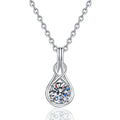 Luxurious Jewelry 925 Sterling Silver 1Carat Moissanite Women's Wedding and Engagement Necklace