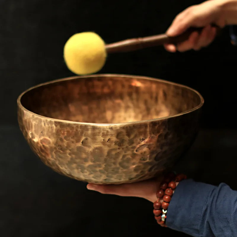 Wholesale Handmade Songbo Yoga Meditation Buddha Sound Xizang Songbo Copper Tone Healing Bowl Copper Chime Decorative Bowl