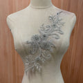 12 Colors Lace Applique Embroidery Lace Patch With Beads Sequin for Bridal Couture Dress Veil Embellishment Craft