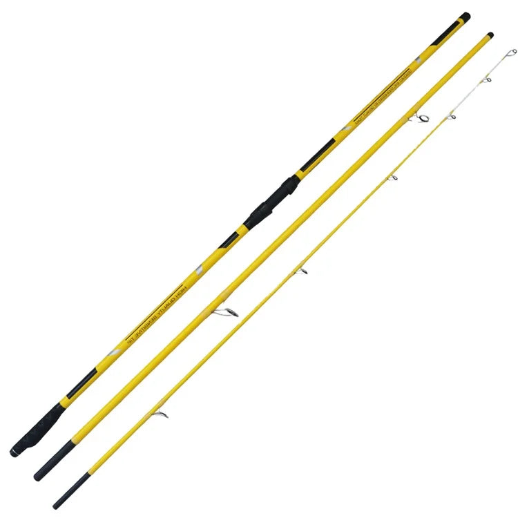 Wholesale 4.5m 3Sections Hard Hollow  Spinning High Carbon Fishing Rod for Freshwater