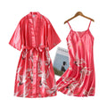 Women Nightgown Half Sleeve Kimono Bathrobe Satin Pajamas Sleepwear Bridal Bridesmaid Wedding Robes Silk Robe