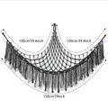 Flat Wall Mounted Handmade Toy Holder Stuffed Net Hammock Display Toy Storage Macrame Art Wall Decor for Home Wall Living Room