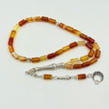 Muslim Prayer Beads Misbaha Imam 6 * 10mm 33pcs Agate Beads Swimming Pool Islamic Pilgrimage to Allah Rosary Tisbiha