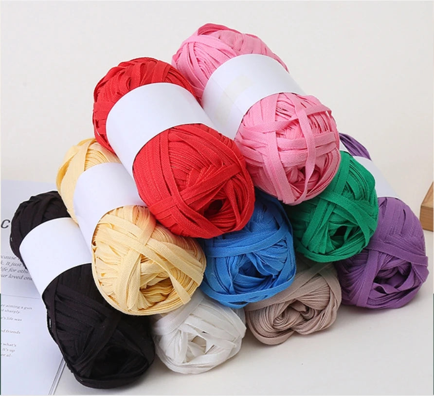 Low Price Chunky Crochet Bags Blend Yarns Fancy Tape t Shirt Yarn for Knitting Bags