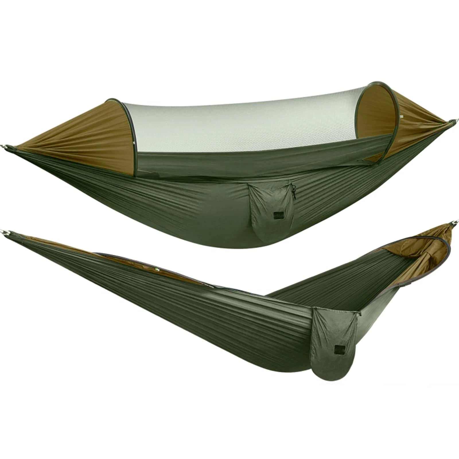 Outdoor Backpacking Portable Large Camping Hammock Mosquito Net Parachute Ultralight Nylon 2 Person Hanging Tree Straps Swing