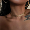 2022 Dazan New 18k Gold Plated Tarnish Free Stainless Steel Vintage Polishing 8mm Braided Chain Necklace Choker for Banquet