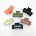 Wholesale Square Hair Clip Simple Elegant Leopard Shark Hair Clip for Women Thick Matte Hair Claw Clips