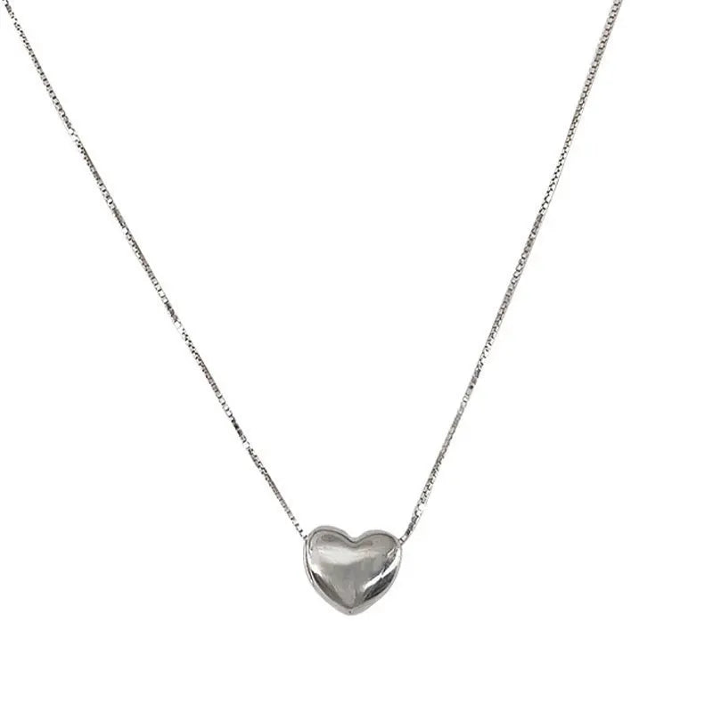 Wholesale New Fashion Jewelry Chain 925 Silver Heart Necklace for Women