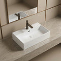 Lavabo Ceramic Hand Wash Basin Rectangular White Color Art Wash Basin Modern Porcelain Bathroom Sink