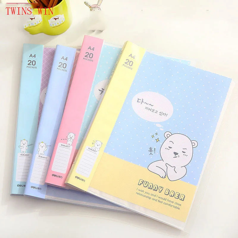 Student Resource Booklet 20 Page File Bag A4 Centerfold Folder Exam Paper Folder Document Storage Bag696