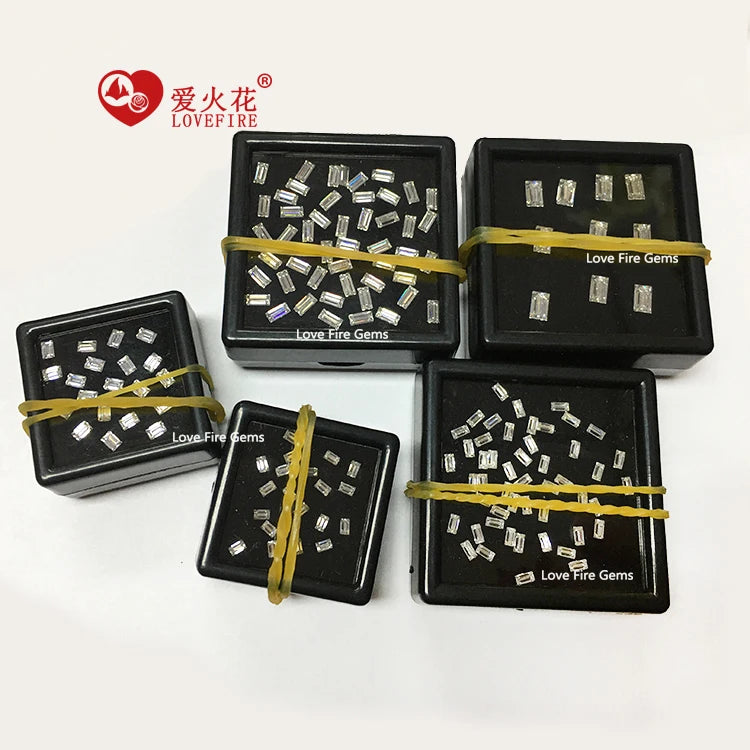 Wholesale Loose Moissanite Diamonds baguette Cut VVS FL Super White D Color Lab Grown Moissanite