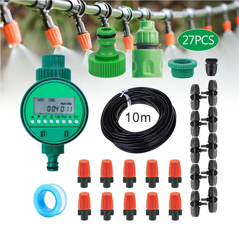 Automatic Garden Watering System with LCD Screen Solenoid-Powered Water Drip Irrigation Diaphragm Structure
