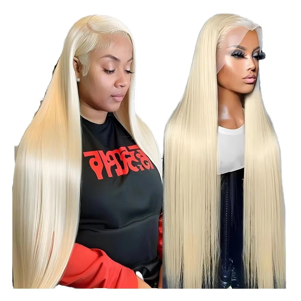 40 Inch hd Brazilian Full Lace Human Hair Wig100% Human Hair hd Blonde 613 Full Lace Wig with Baby Hairfull Lace Wig Vendor