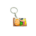 New Hot Japanese Cuisine Model Sushi Keychains Novelty Food Shaped Keyrings Creative Gift Key Chain