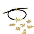 BC3030 18K Gold Plated CZ Micro Pave Zodiac Sign Slide String Cord Friendship Bracelet Astrology Horoscope Bracelets