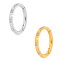 ASTM F136 Titanium Segment Septum Hoop Clicker Nose Ring CZ Inlay Ear Helix Tragus Daith Cartilage Women Body Piercing  Jewelry